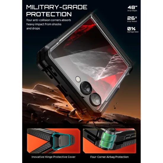 Supcase UB Grip Mag MagSafe, Samsung Galaxy Z Flip 8, černý
