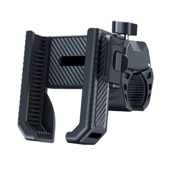 Καθολικός μεταλλικός ασφαλής βάση τηλεφώνου για ποδήλατο / μοτοσικλέτα με γρήγορη απελευθέρωση, μαύρος