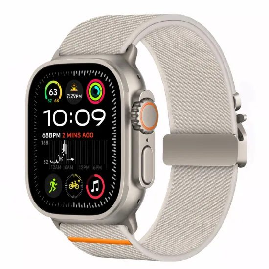 Tech-Protect Nylon Clasp remienok, Apple Watch 6 / 7 / 8 / 9 / 10 / SE / ULTRA 1 / 2 (44 / 45 / 46 / 49 mm), titán