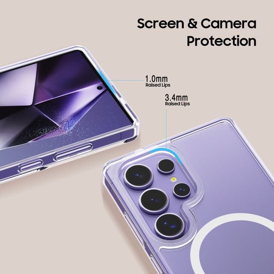 Tech-Protect Flexair Hybrid s MagSafe, Samsung Galaxy S25 Ultra, priehľadný