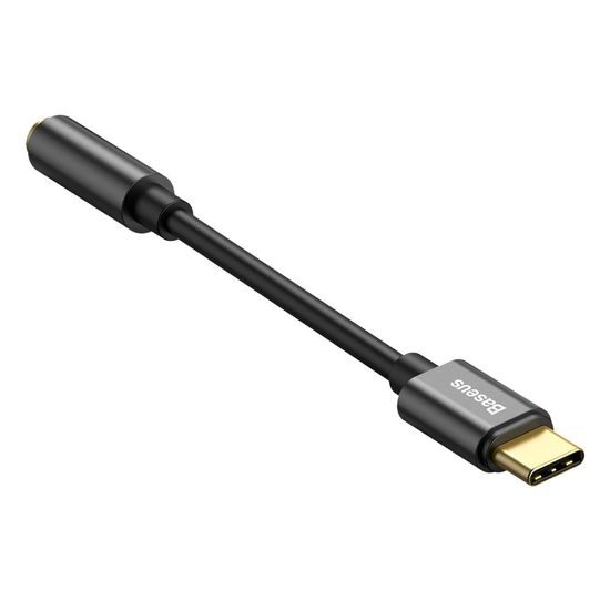 Baseus adapter USB-C - 3,5 mm-es csatlakozó, fekete (CATL54-01)