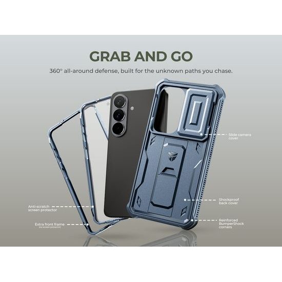 Dexnor 360 Kickstand Camprotector θήκη Samsung Galaxy S26, μπλε