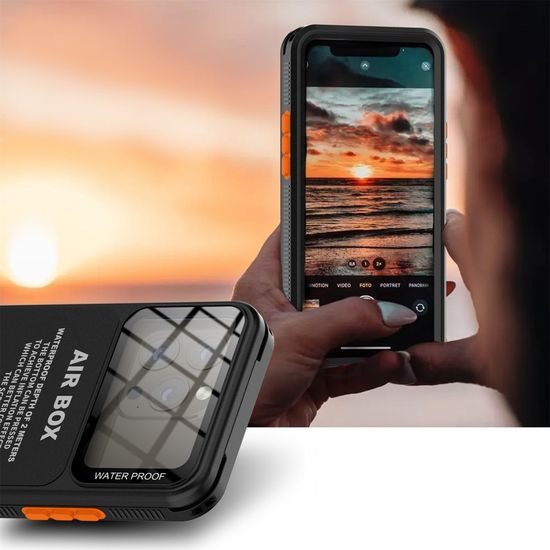 ShellBox Καθολική Αδιάβροχη Θήκη AirBox IP68 (μέγ. 6,9 ίντσες), μαύρη