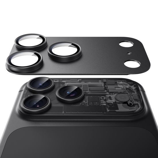 iPhone 18 Pro Max kameros apsauginis stiklas – ESR Armorite Pro grūdintas stiklas – juoda