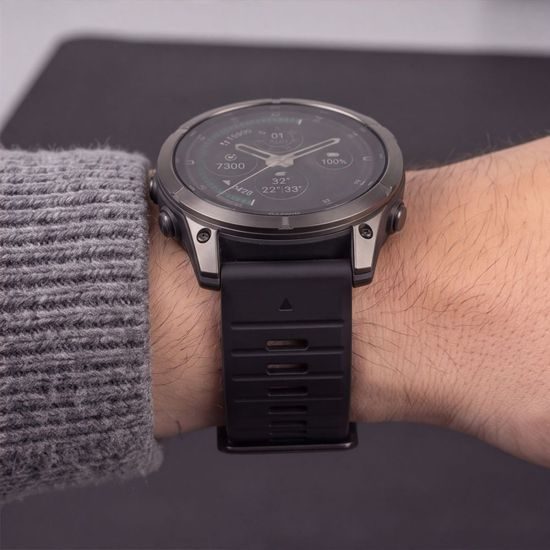 Tech-Protect Silicone remienok, Garmin Fenix 5 / 6 / 6 Pro / 7 / 8 / 8 Pro / E / 9 / 9 Pro (47 mm), čierny