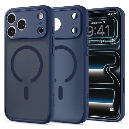 Spigen Ultra Hybrid Mag s MagSafe, iPhone 17 Pro / 18 Pro, modrý