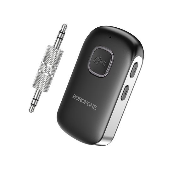 Borofone FM adó BC42, MP3, Bluetooth, MicroSD, 3,5 mm-es jack kimenet, fekete