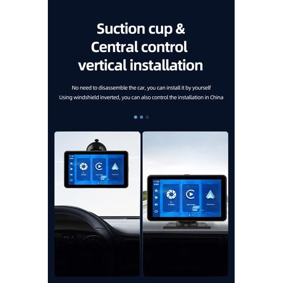 7" CarPlay zaslon za auto s bežičnim CarPlay i Android Auto, 2K autokamerom i stražnjom kamerom