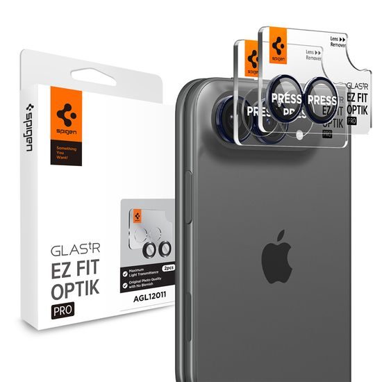 Spigen Optik.TR Ez Fit Pro Kameraschutz für iPhone Duo - Gehärtetes Schutzglas für Kamera - 2 Stück - Night Sky