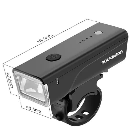 Rockbros Sprednja kolesarska luč 260 lm, črna