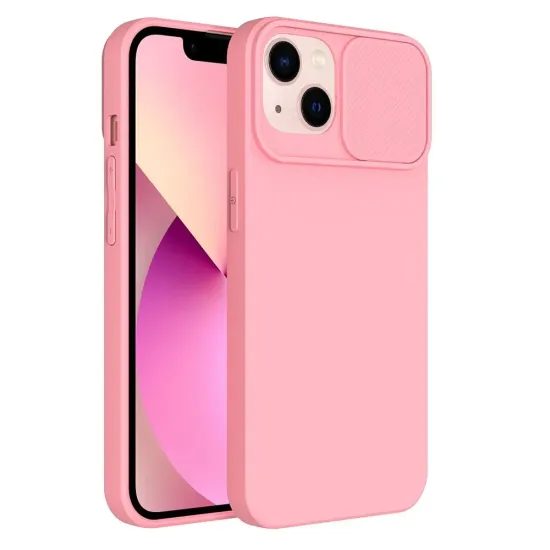 Slide obal, iPhone 15 Plus, růžový