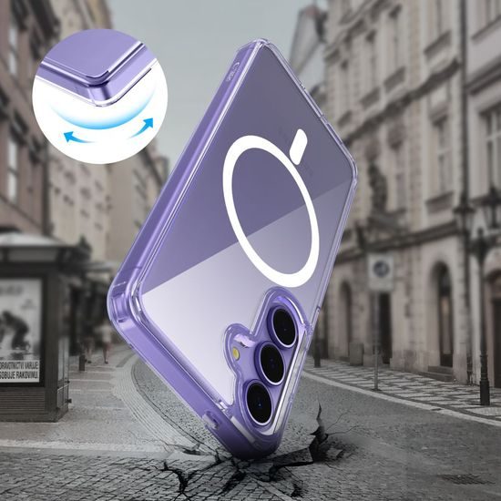 Tech-Protect Flexair Hybrid s MagSafe, Samsung Galaxy S25 Plus, priehľadný