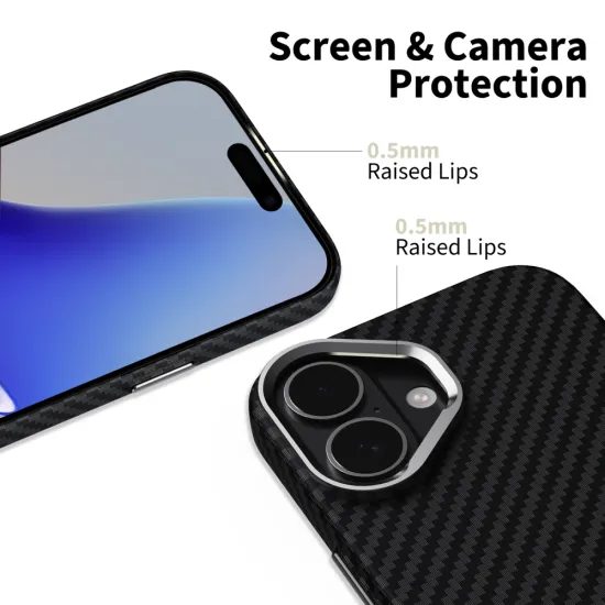 Tech-Protect Ion Carbon MagSafe, iPhone 17, μαύρο-ασημί