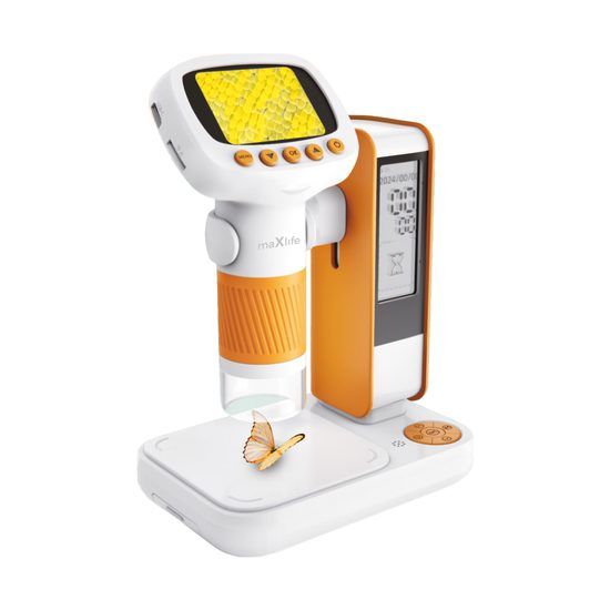 Maxlife MXDM-200 Ψηφιακό Μικροσκόπιο με Βάση, πορτοκαλί