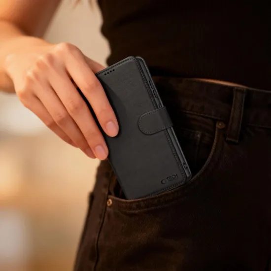 Tech-Protect Samsung Galaxy A27 5G Hoesje - Portemonnee Case met Magnetische Sluiting & Standaard - Zwart
