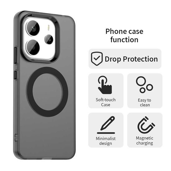 Techsuit CandyCase MagSafe, Xiaomi Redmi Note 14 5G, μαύρο