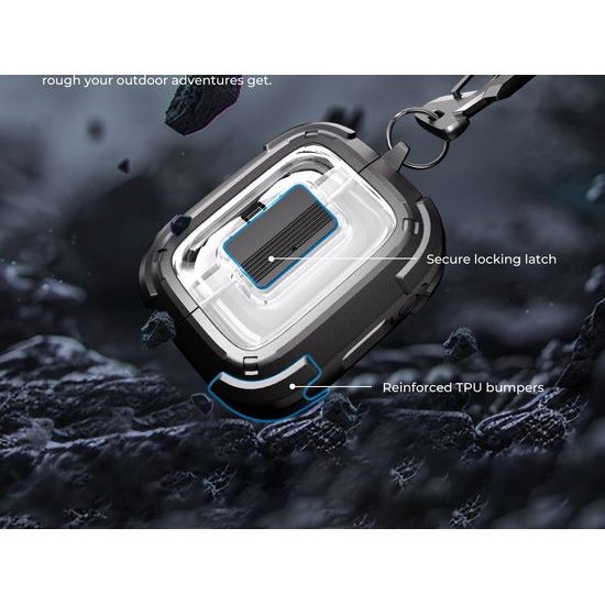 Ανθεκτική θήκη Dexnor, Samsung Galaxy Buds 3 / 3 Pro, μαύρη