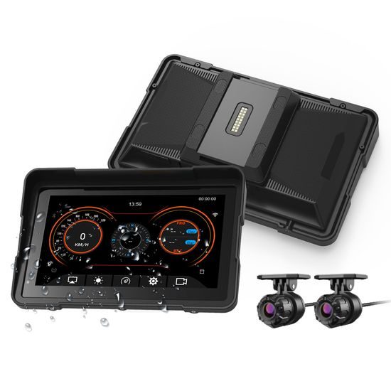 BMW Motorrad 7" IPS dodirni zaslon s bežičnim Apple CarPlay i Android Auto, CAN Bus podacima, upravljanjem Wonder Wheel, TPMS-om i 2 kamere