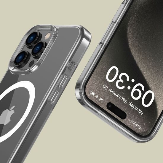 Tech-Protect Flexair Hybrid z MagSafe, iPhone 16 Pro Max, prozoren