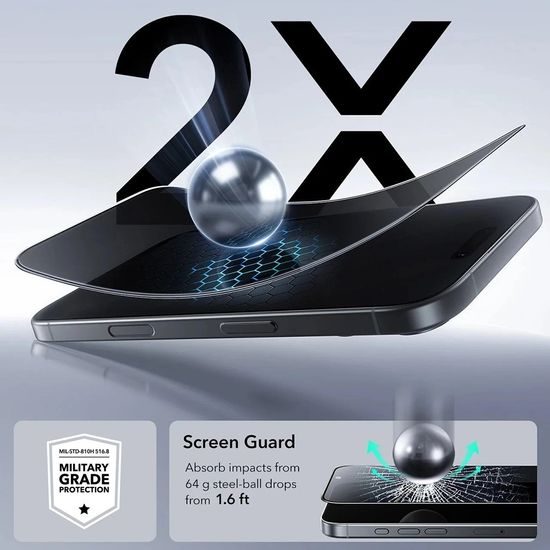 ESR Privacy Σκληρυμένο Γυαλί UltraFit, iPhone 17 Pro, 3 τεμάχια