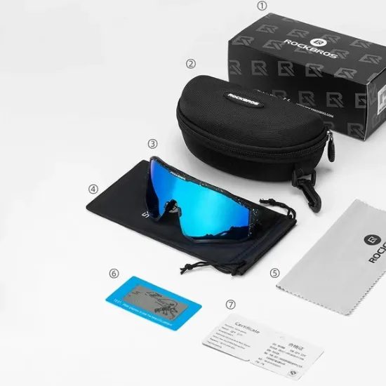 Rockbros SP297 Πολωτικά Ποδηλατικά Γυαλιά Ηλίου, Μαύρα