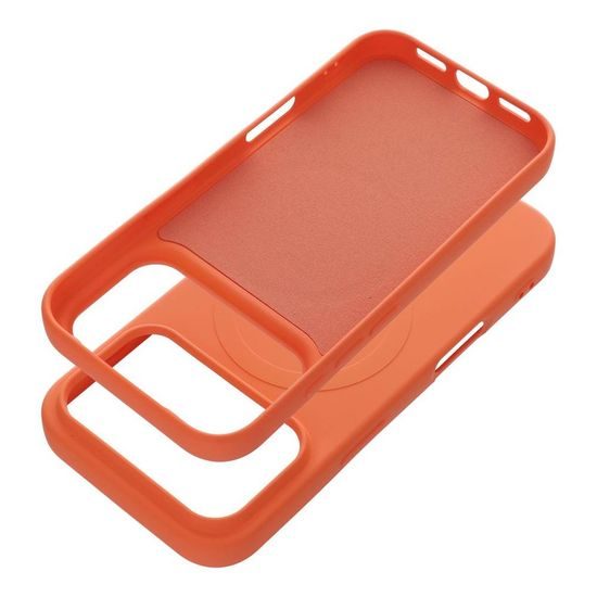 iPhone 17 Pro Max / 18 Pro Max silikona vāciņš – Silicone Mag Cover MagSafe – oranžs