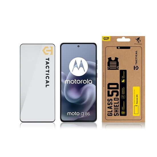 Tactical Glass Shield 5D γυαλί για Motorola G86, μαύρο