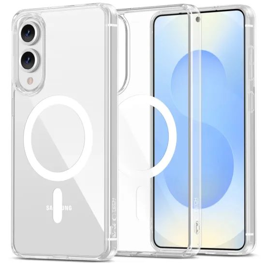 Tech-Protect Flexair Hybrid s MagSafe, Samsung Galaxy S25 Edge, prozoren