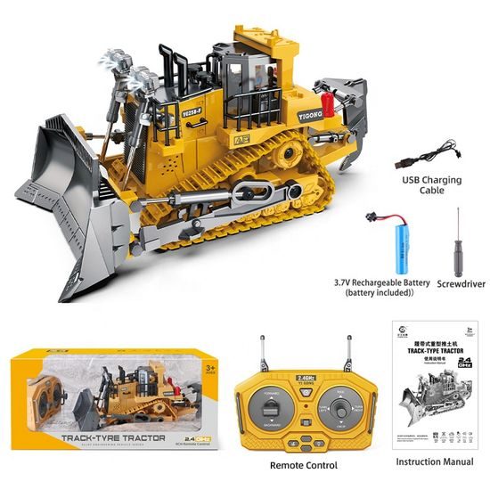 RC Buldozer 1:20 2.4GHz stavební stroj s kovovou lžící