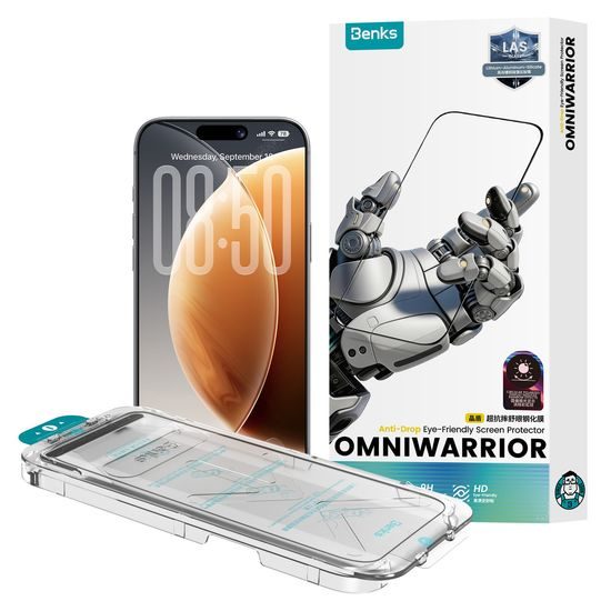iPhone 17 Pro / 18 Pro kaitseklaas – Benks Omni Warrior karastatud klaas