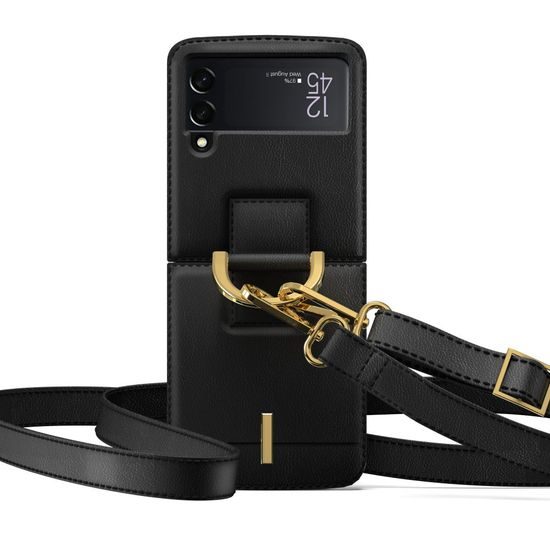 Tech-Protect Wallet Chain púzdro, Samsung Galaxy Z Flip 4, čierne