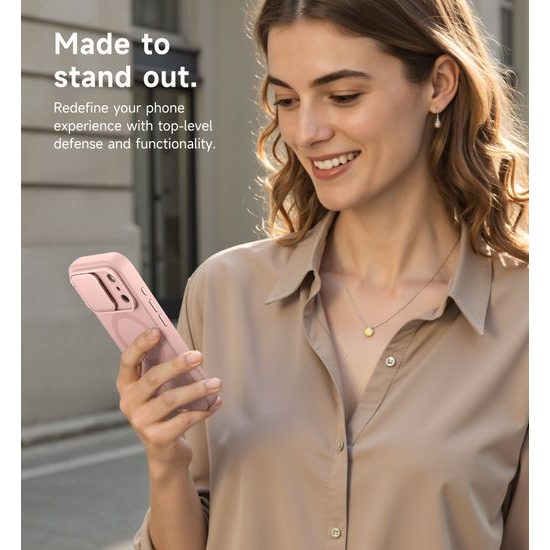 Suritch MagSafe Kickstand Camprotector θήκη iPhone 17 Pro Max, ροζ