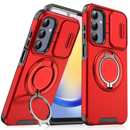 Camslide Stand obal, Samsung Galaxy A25, červený
