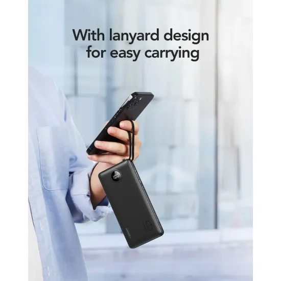 Veger C10 PowerBank 10.000mAh (Micro USB + USB-C + Lightning), μαύρο (W1116)