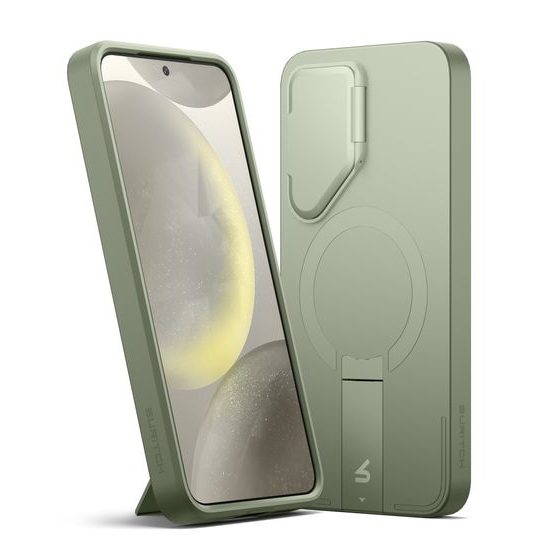 Suritch MagSafe Kickstand Camprotector obal Samsung Galaxy S25 Plus, zelený