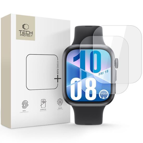 Tech-Protect Hydro Flex+, Υδρογελική μεμβράνη, Huawei Watch Fit 3 / 4, 2 τεμάχια