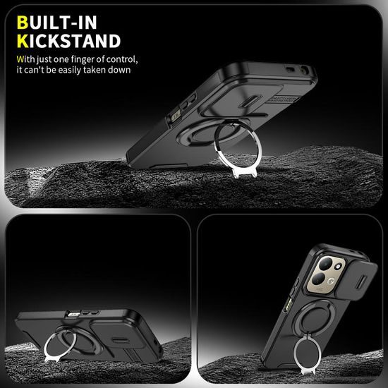 Camslide Stand tok, Xiaomi Redmi 17, fekete