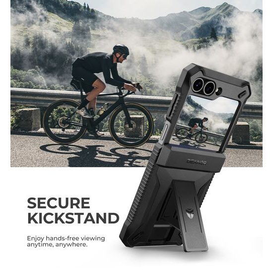Dexnor 360 Kickstand obal Samsung Galaxy Z Flip 6, černý