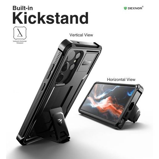 Dexnor 360 Kickstand Θήκη Samsung Galaxy S23 Ultra, Μαύρη