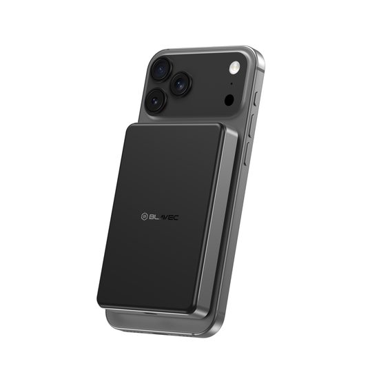 Blavec QI2.2 25W + PD 45W MagSafe powerbank, 10000 mAh, USB-C, negru