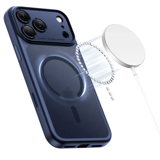 Tech-Protect MagPeak MagSafe CC, iPhone 17 Pro, тъмносин