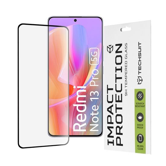Techsuit 111D Προστατευτικό Γυαλί, Xiaomi Redmi Note 13 Pro 5G / Poco X6, μαύρο