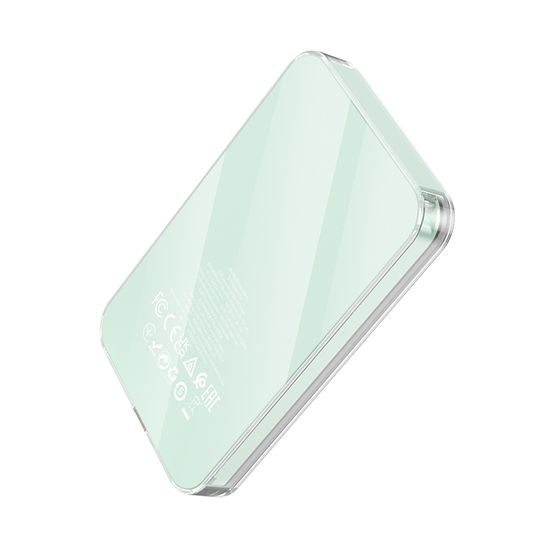 Hoco PowerBanka Ice Crystal Q14, nabíjení MagSafe, PD20W, 5000mAh, fialová