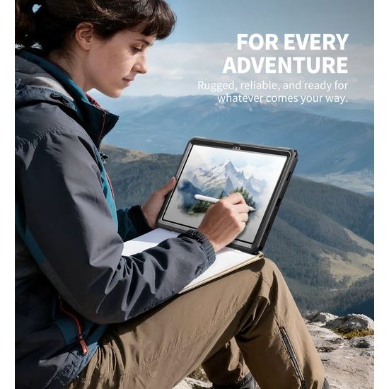 Dexnor 360 Περιστρεφόμενη θήκη, Samsung Galaxy Tab A9 Plus, μαύρη