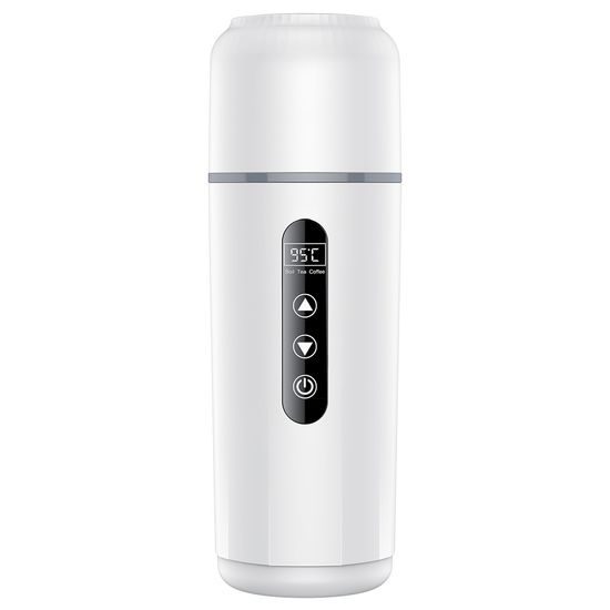 Yesido Fierbător electric auto 500 ml, 100 W, display LED, 12–24 V, alb
