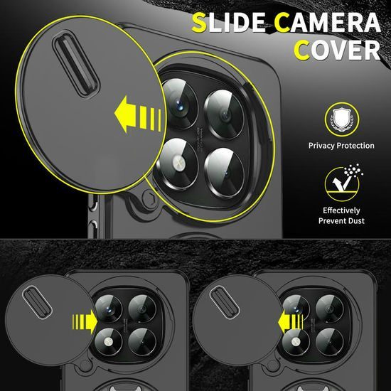 Θήκη Camslide Stand, Xiaomi Redmi Note 14 Pro Plus 5G, μαύρη