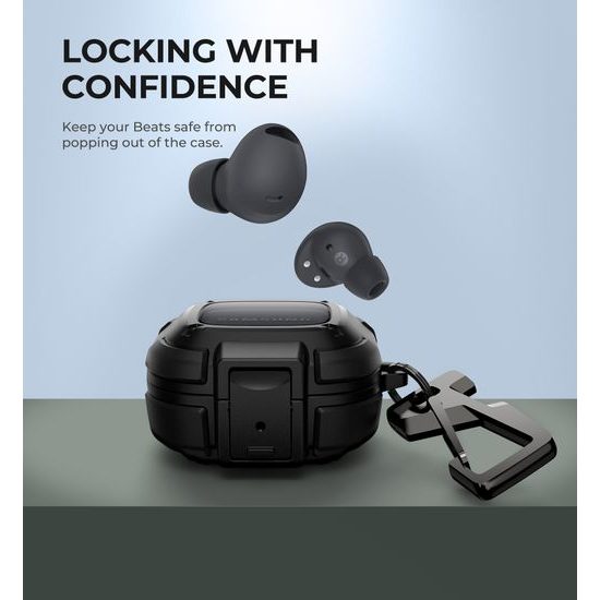 Dexnor odolné pouzdro, Samsung Galaxy Buds FE (2023) / Buds 2 Pro (2022) / Buds 2 (2021) / BudsPro (2021) / BudsLive (2020), černé