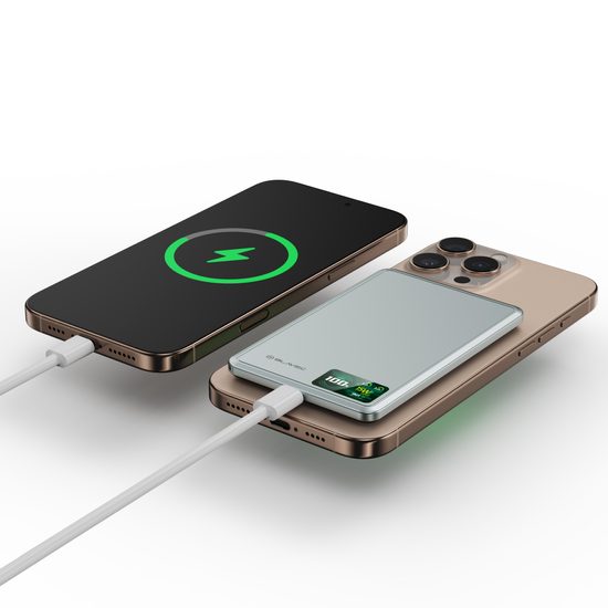 Blavec BJ-03 Slim 3u1 MagSafe powerbank USB-C, 10000mAh, 22,5W, siva