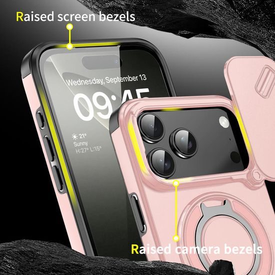 Custodia Camslide Stand, iPhone 17 Pro Max, rosa