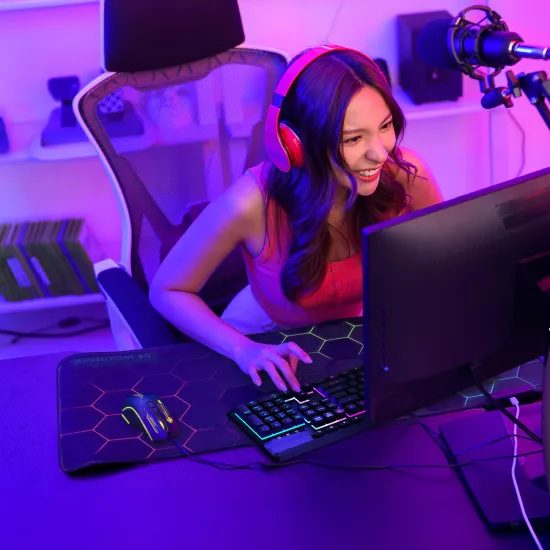 Wozinsky WKG-1044 Ενσύρματο Gaming Πληκτρολόγιο με Φωτισμό, Μαύρο